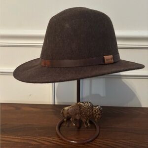 Brown Wool Fedora Hat